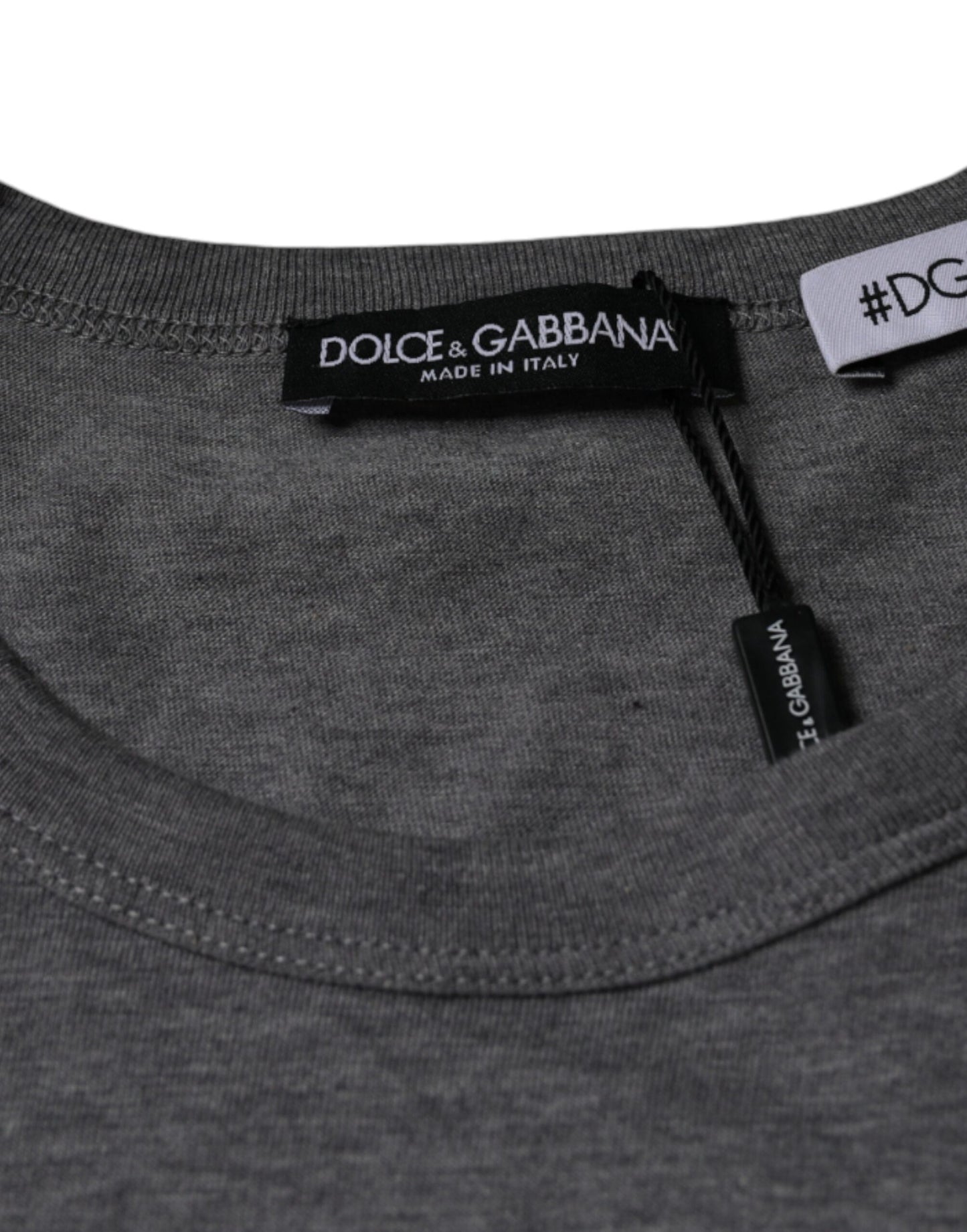 Dolce &amp; Gabbana Grå bomull #DGFamily kortärmad t-shirt