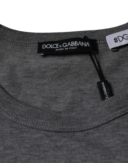 Dolce &amp; Gabbana Grå bomull #DGFamily kortärmad t-shirt