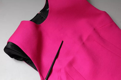 Dolce &amp; Gabbana Rosa Ermeløs Bodycon A-linje Minikjole