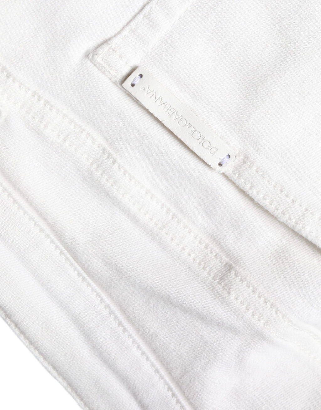 Vita, slitna skinny jeans i bomull med stretch