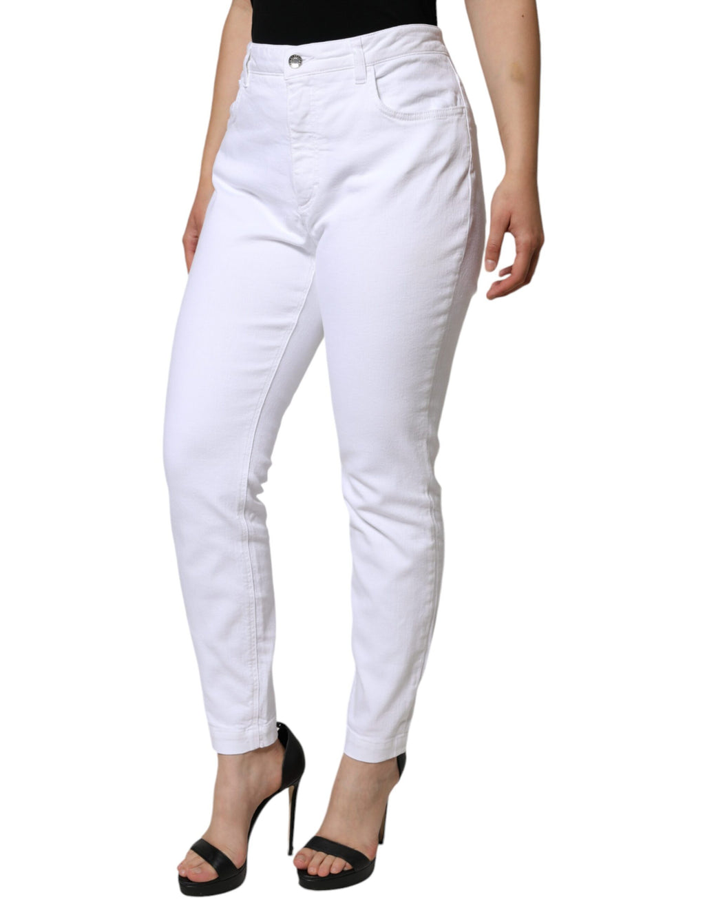 Vita stretchiga AUDREY skinny jeans i bomull