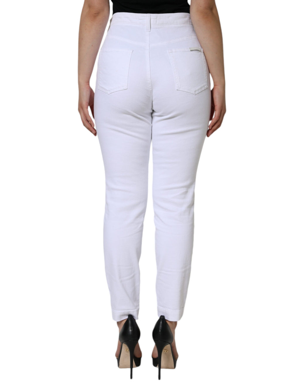Vita stretchiga AUDREY skinny jeans i bomull