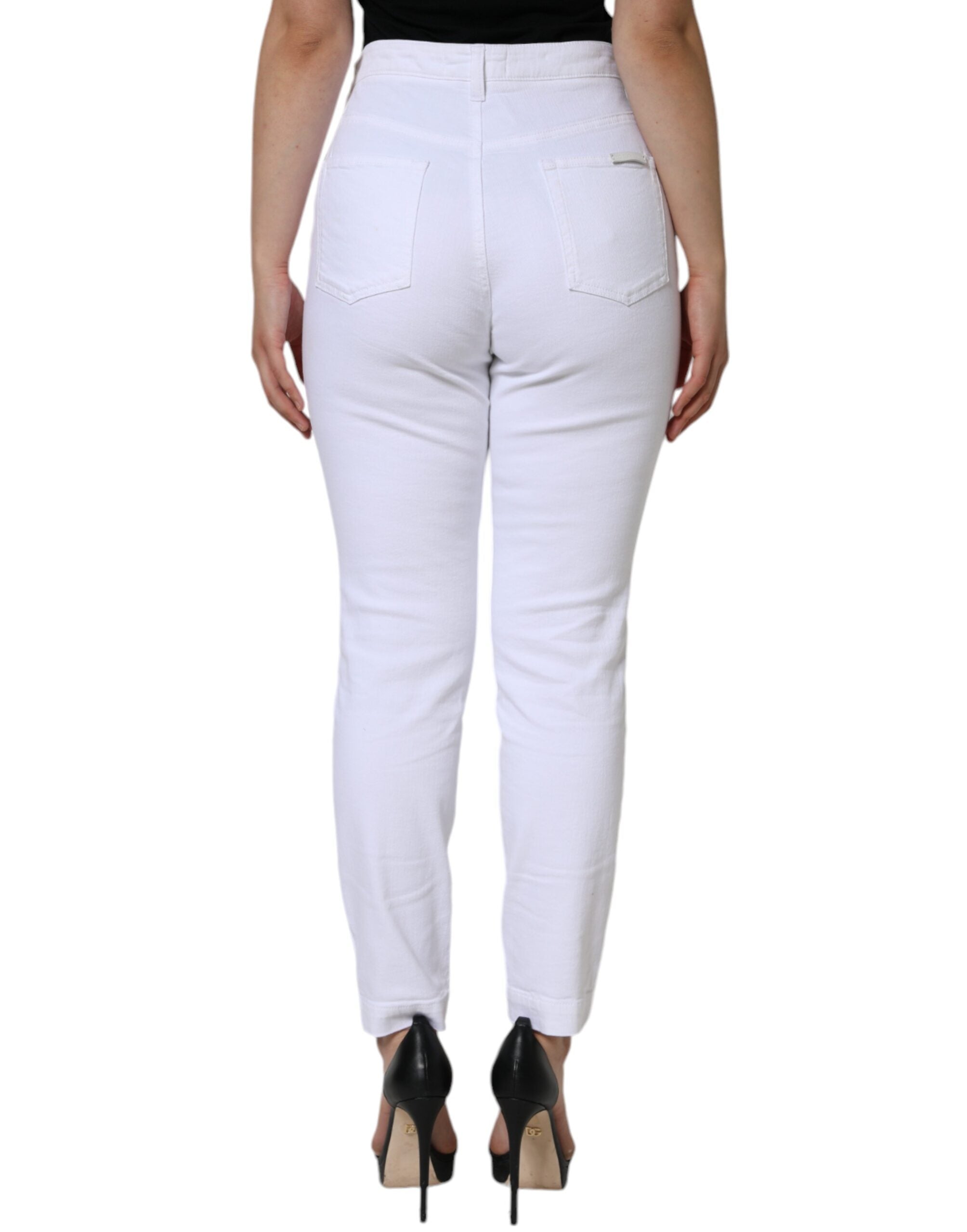 Vita stretchiga AUDREY skinny jeans i bomull