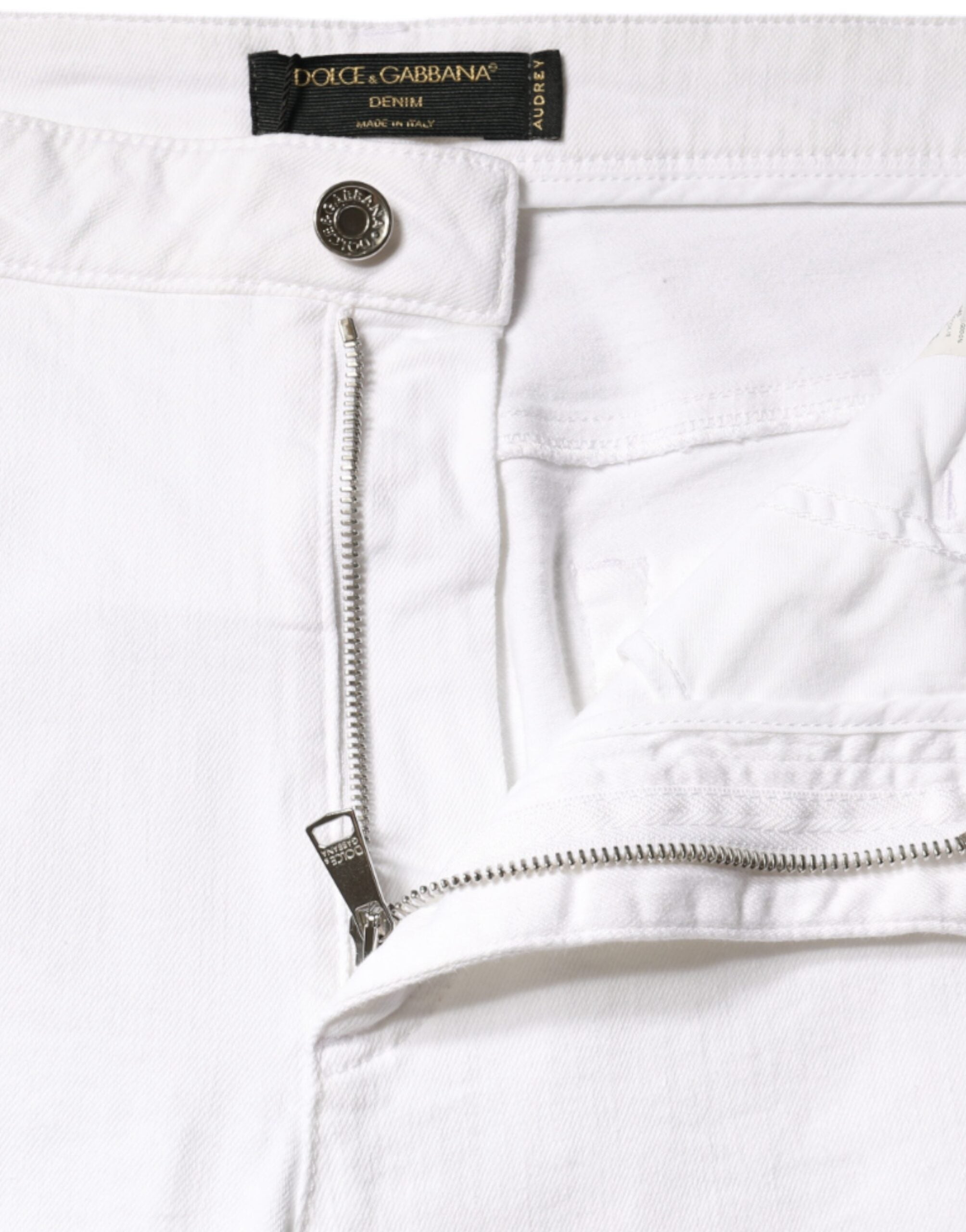 Vita stretchiga AUDREY skinny jeans i bomull