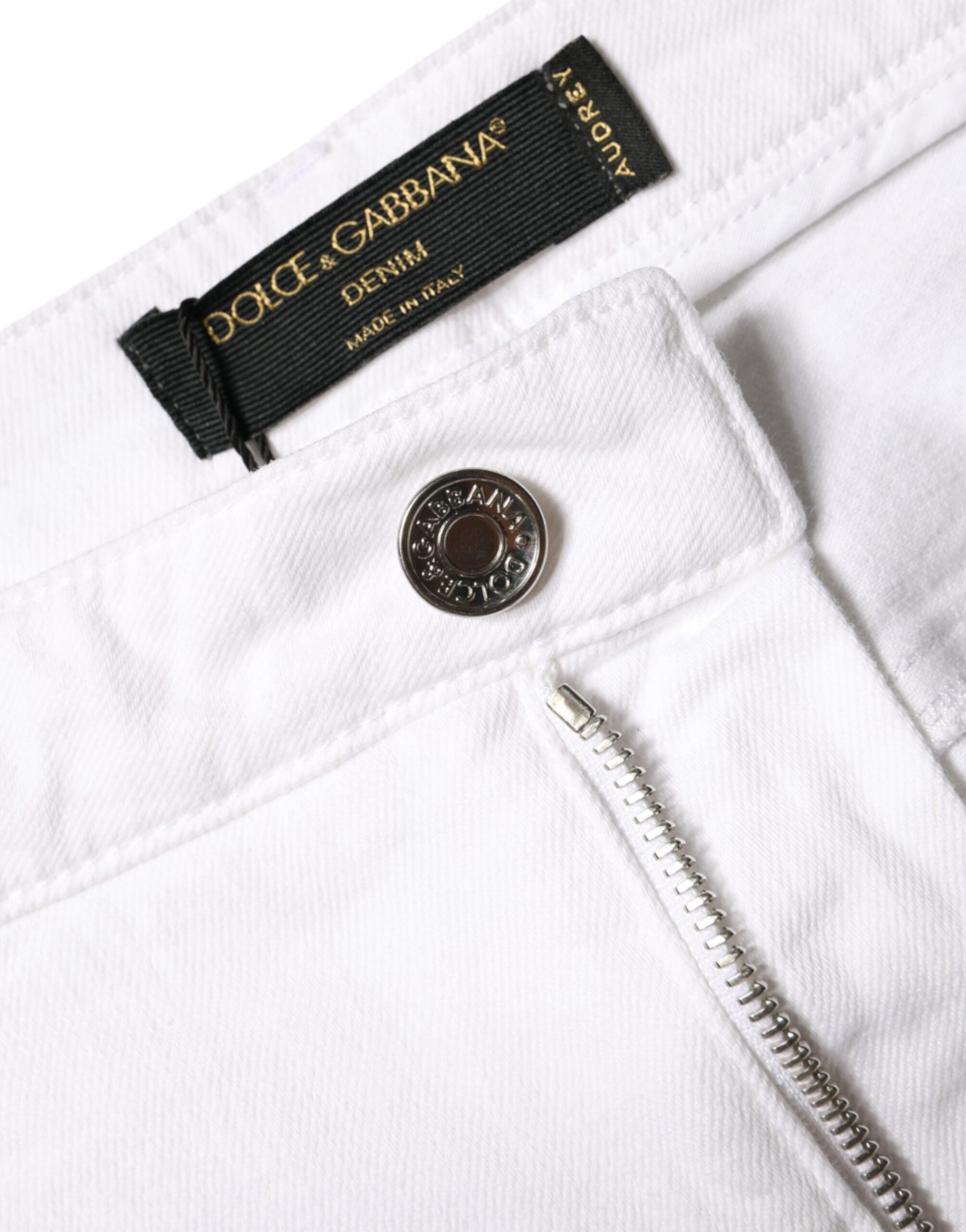 Vita stretchiga AUDREY skinny jeans i bomull