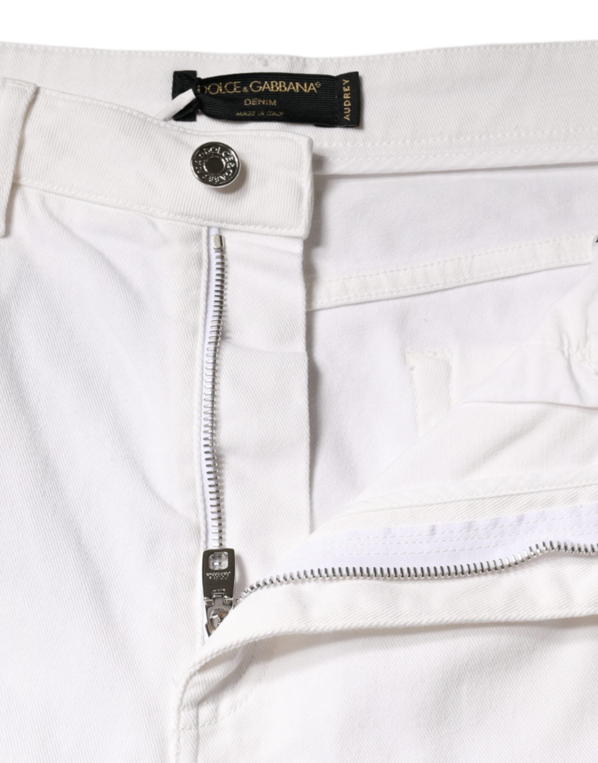 Vita stretchiga AUDREY skinny jeans i bomull