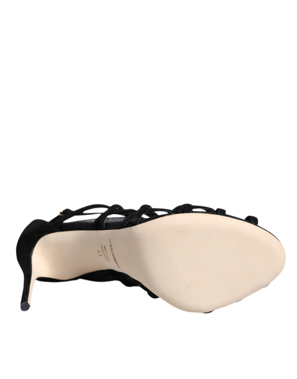 Svarta tyll stretchiga sandaler med klackar