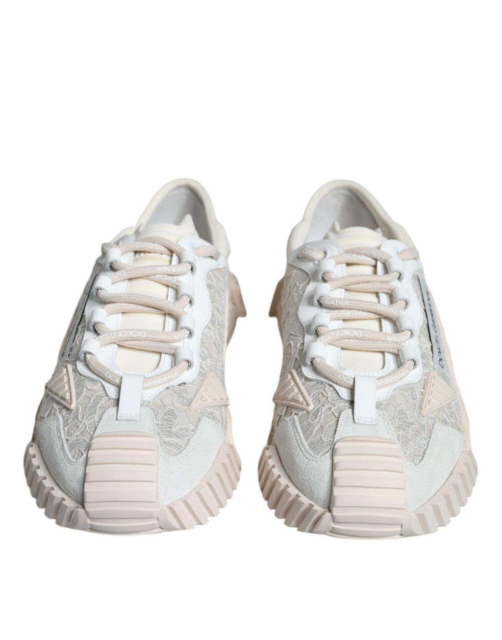 Vita NS1 låga sneakers i spets