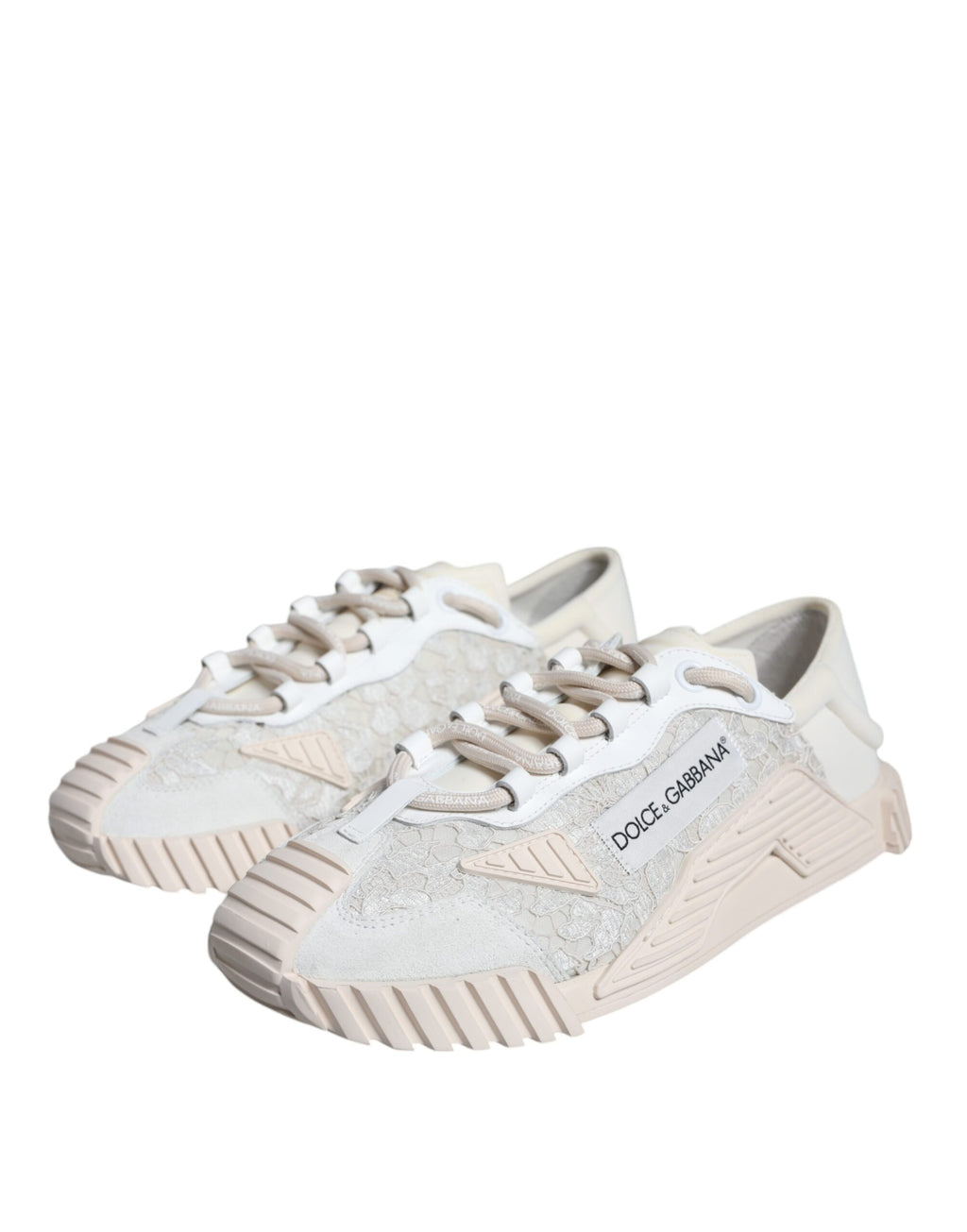 Vita NS1 låga sneakers i spets