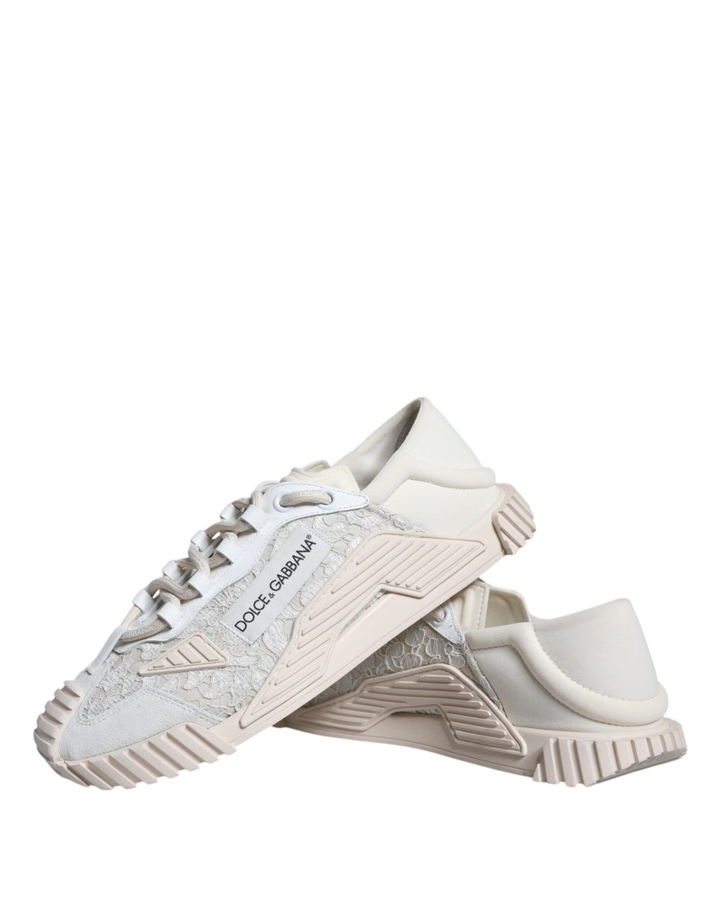 Vita NS1 låga sneakers i spets