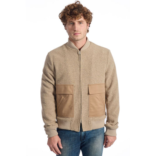 Roberto Pepe Lyxig Beige Ulljacka Herr