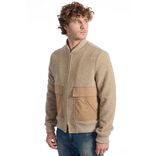 Roberto Pepe Lyxig Beige Ulljacka Herr