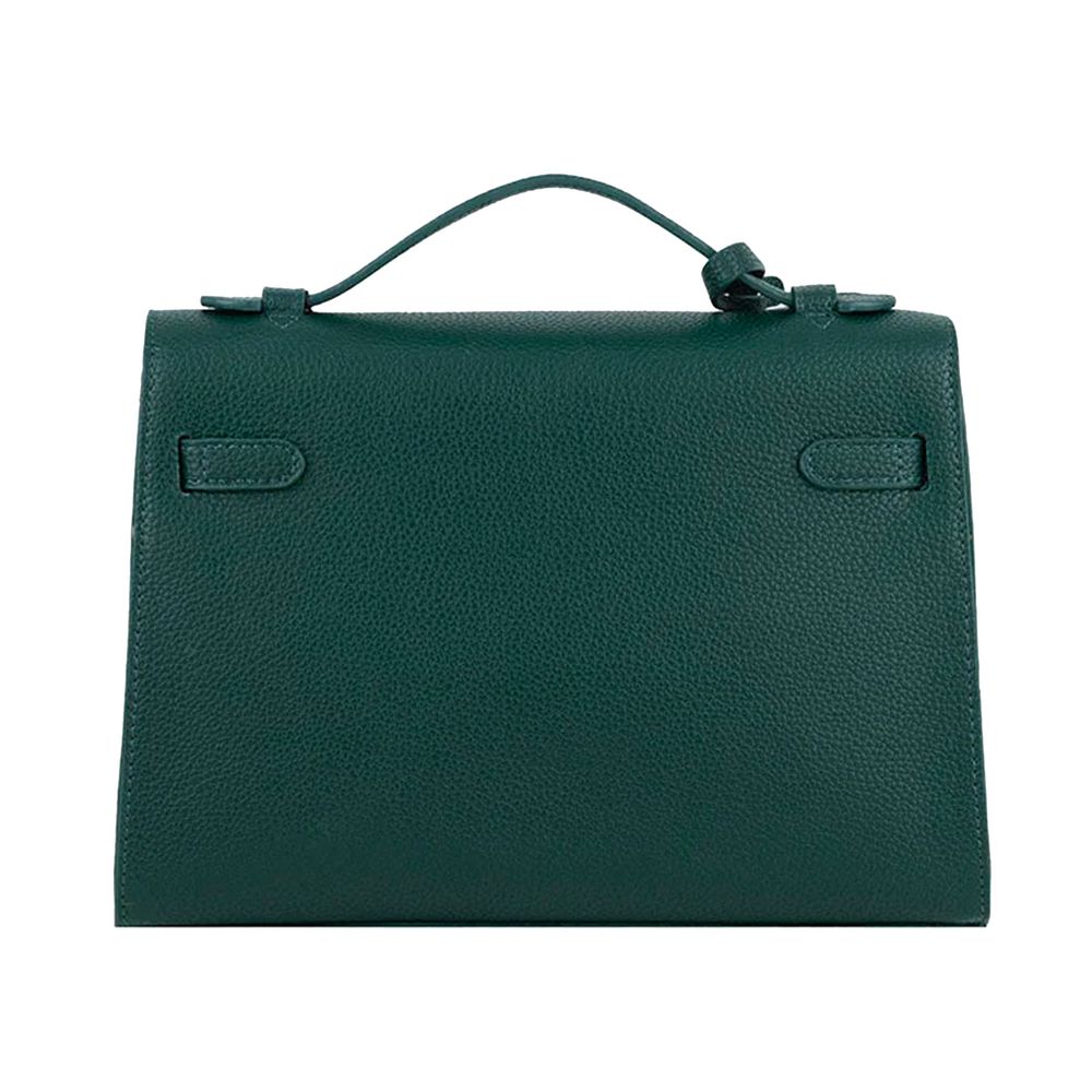 Grønn crossbody-veske i kunstskinn til dame