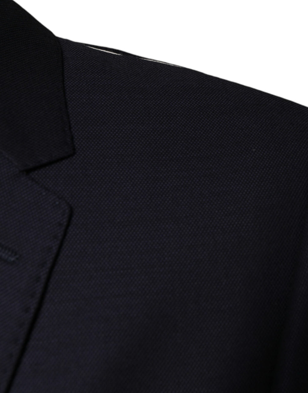 Mørkeblå ull, enkeltspent dresskåpeblazer