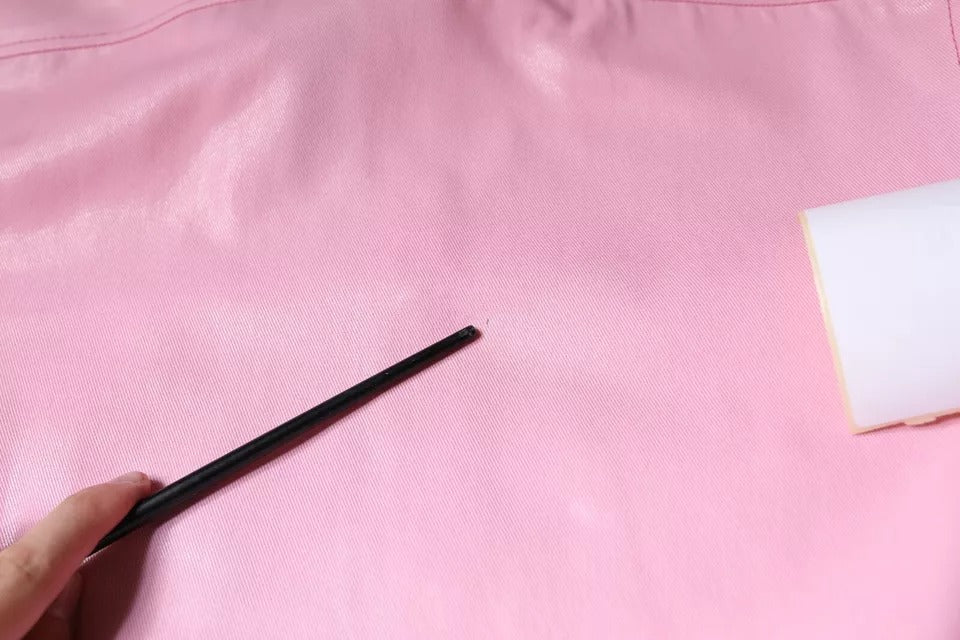 Rosa bomullsskjorte med knapper og krage