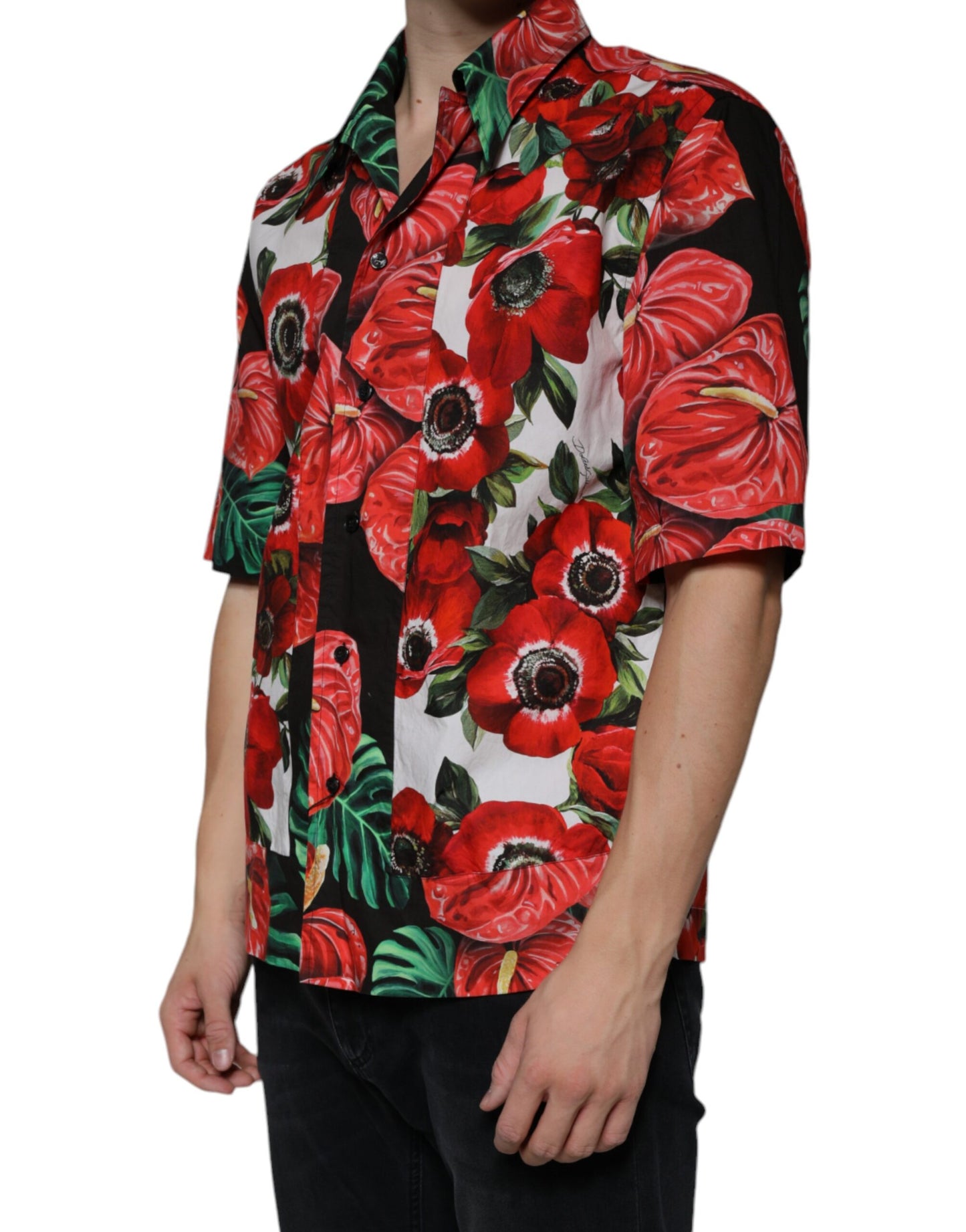 Dolce &amp; Gabbana Flerfärgad Anemone Button Down Casual Skjorta