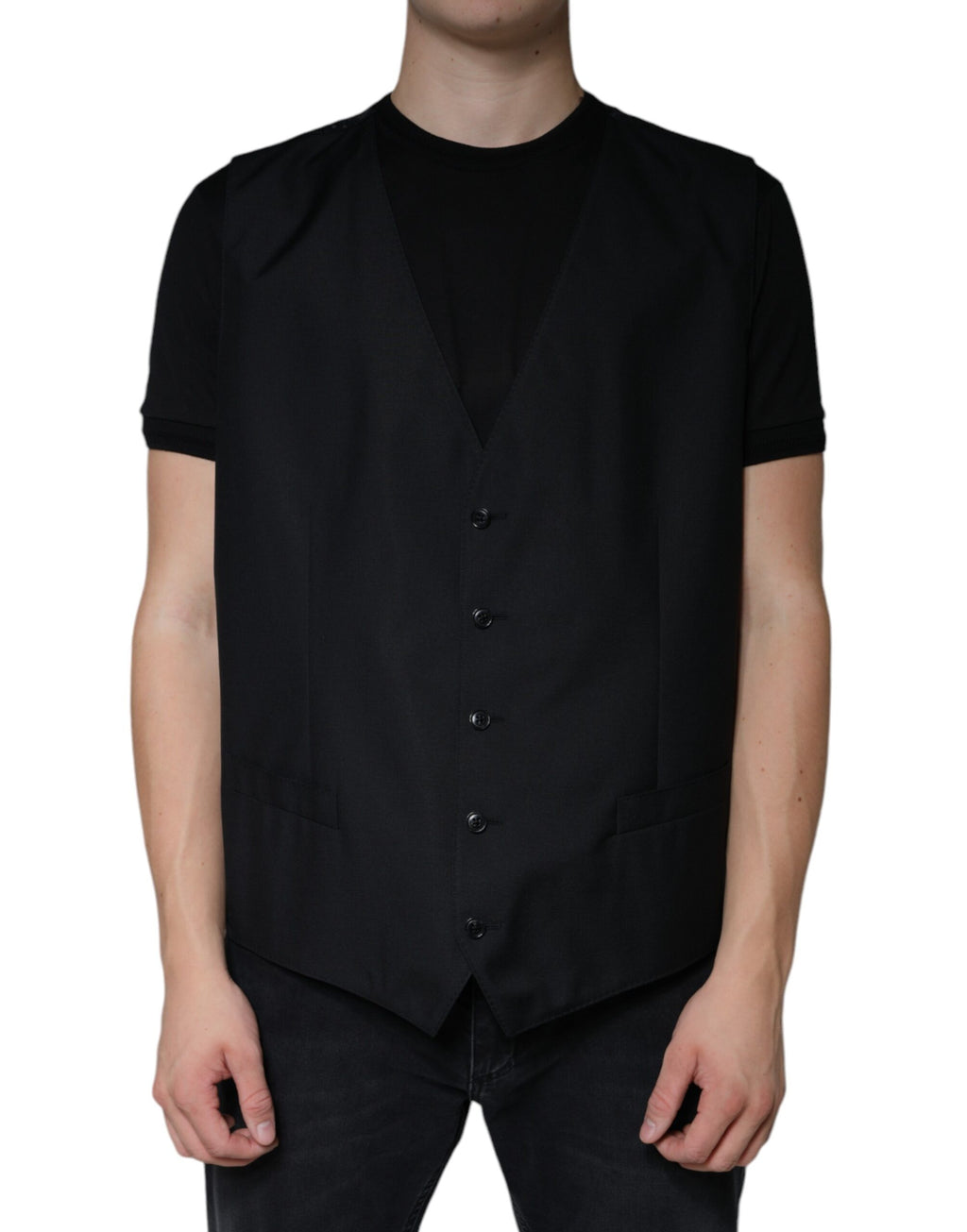 Svart ullvest, kjole, formell vest