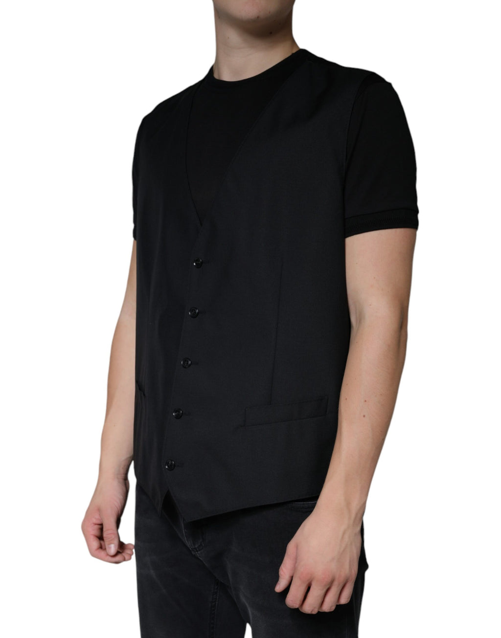 Svart ullvest, kjole, formell vest