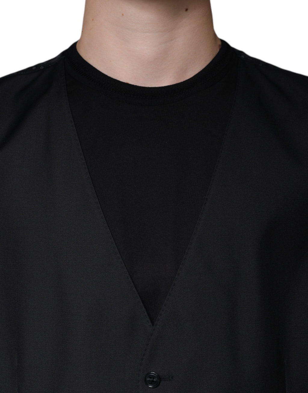 Svart ullvest, kjole, formell vest