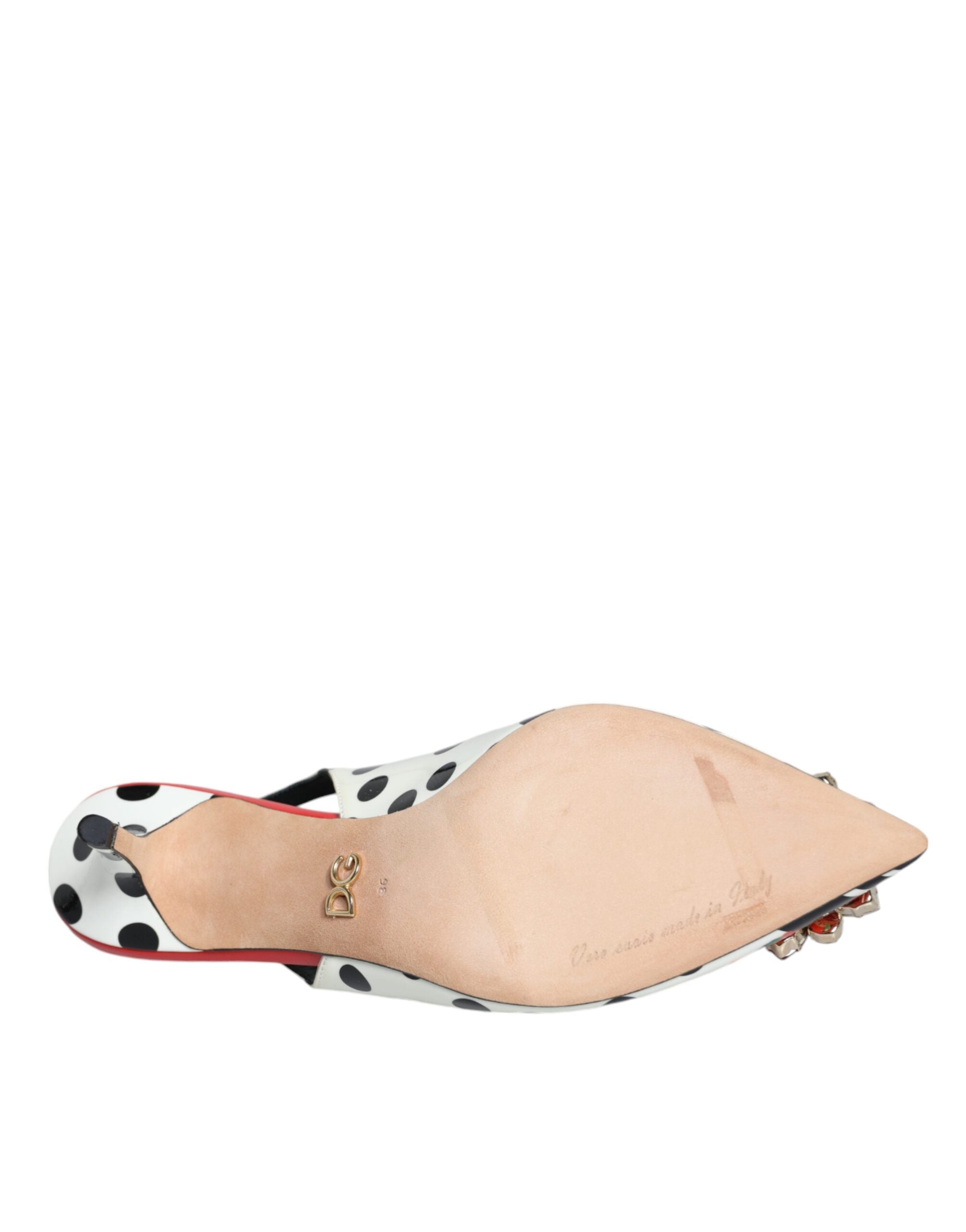 Flerfargede slingback-sko med krystaller i skinn