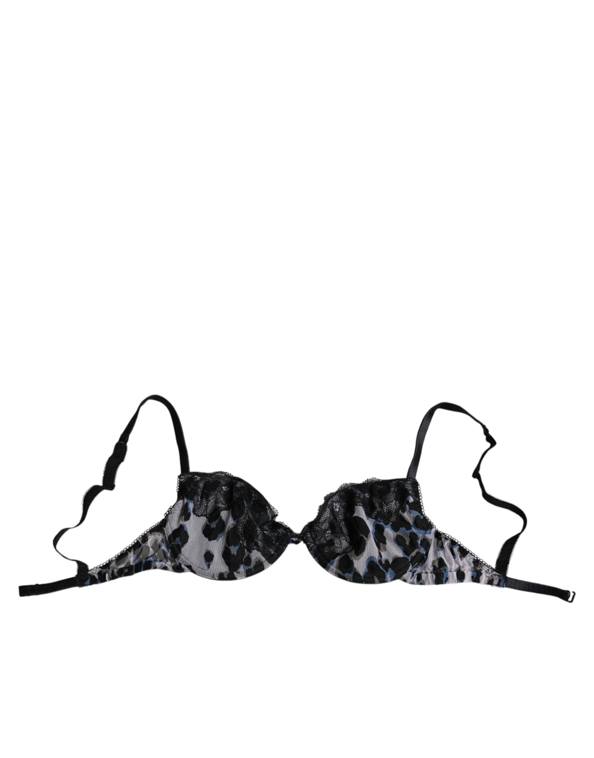 Vita Leopardfärgade Push Up Reggiseno-BH-underkläder
