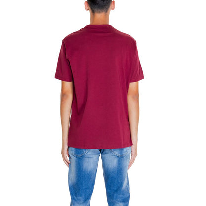 Armani Exchange Bordeaux bomulls-T-shirt