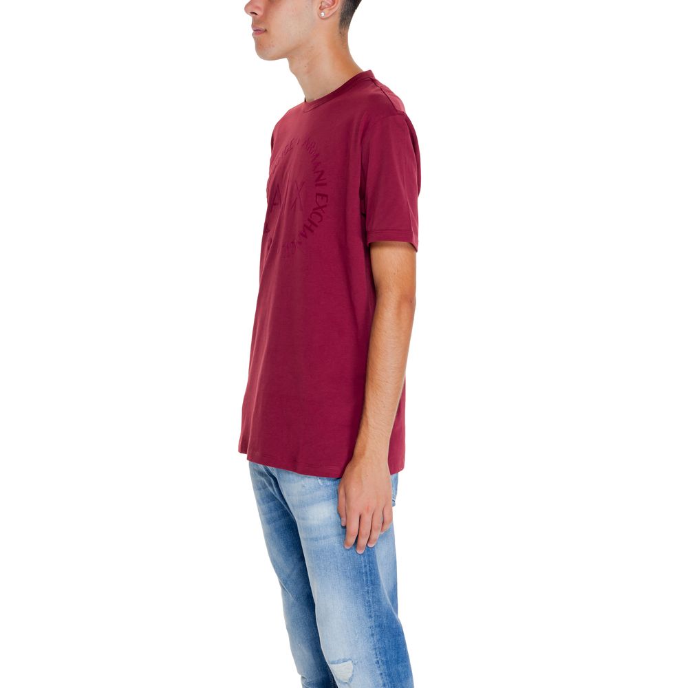 Armani Exchange Bordeaux bomulls-T-shirt
