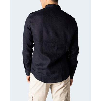 Armani Exchange Blå Linneskjorta