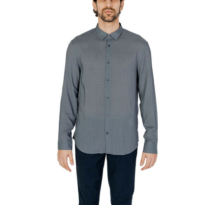 Armani Exchange Grå Viskosskjorta