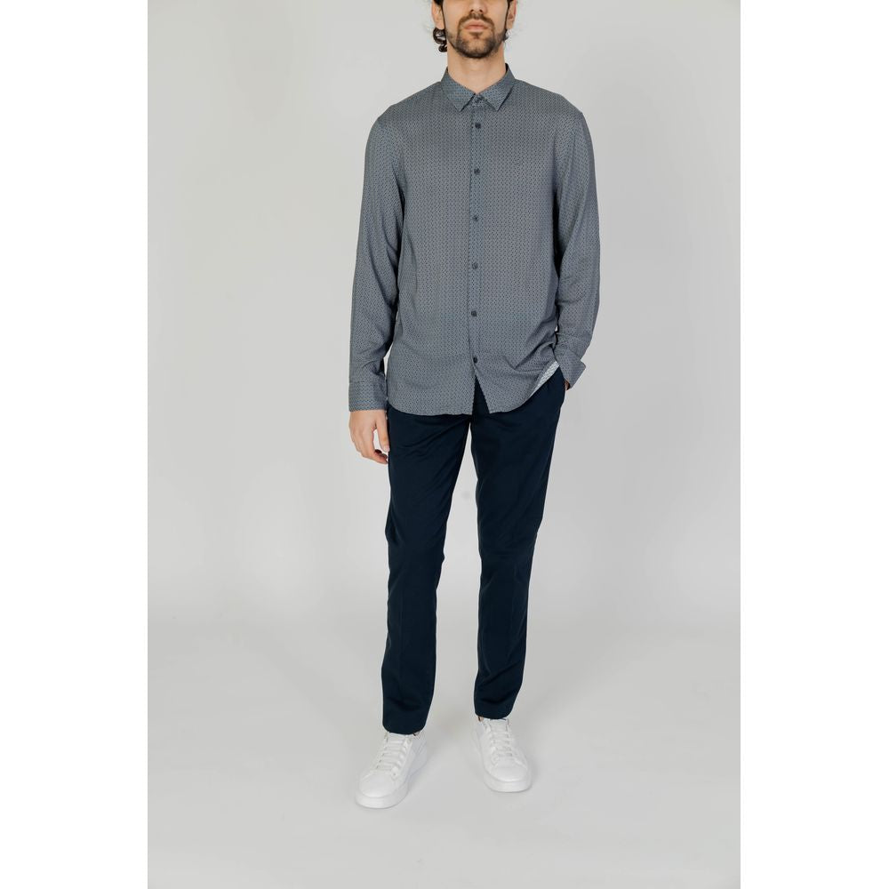 Armani Exchange Grå Viskosskjorta