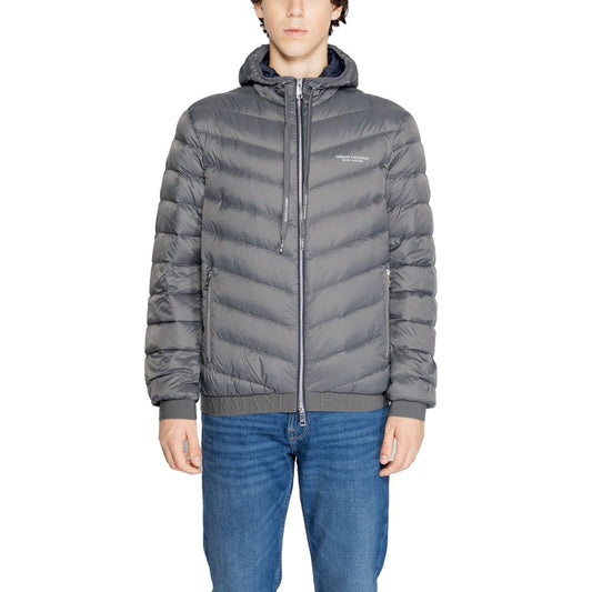 Armani Exchange Grå Polyesterjackor &amp; Kappa