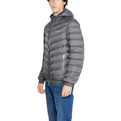Armani Exchange Grå Polyesterjackor &amp; Kappa