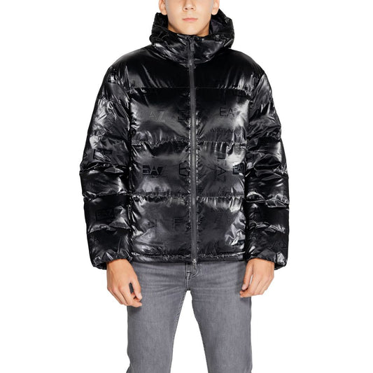 EA7 Emporio Armani Svarta Polyesterjackor &amp; Kappa