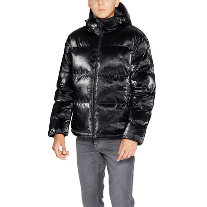 EA7 Emporio Armani Svarta Polyesterjackor &amp; Kappa