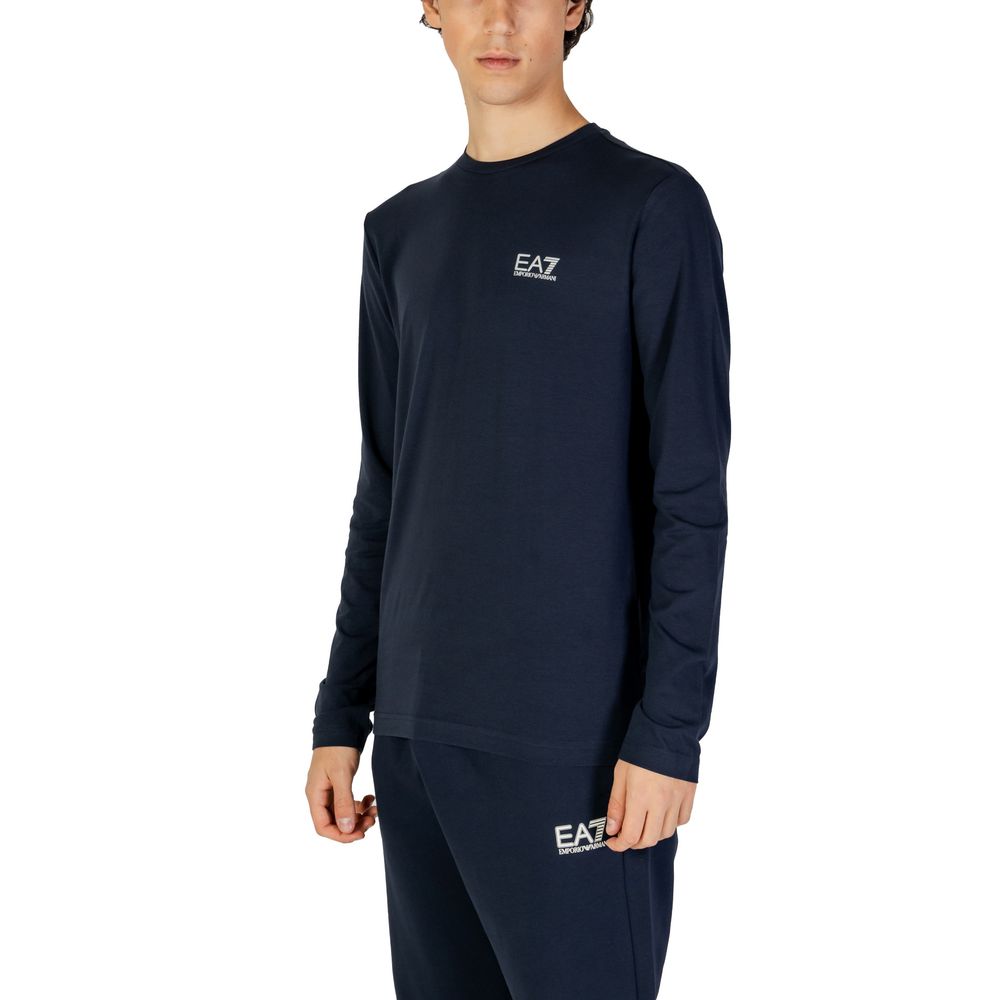 EA7 Emporio Armani Blå Bomull Långärmad