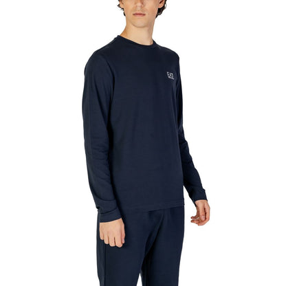 EA7 Emporio Armani Blå Bomull Långärmad