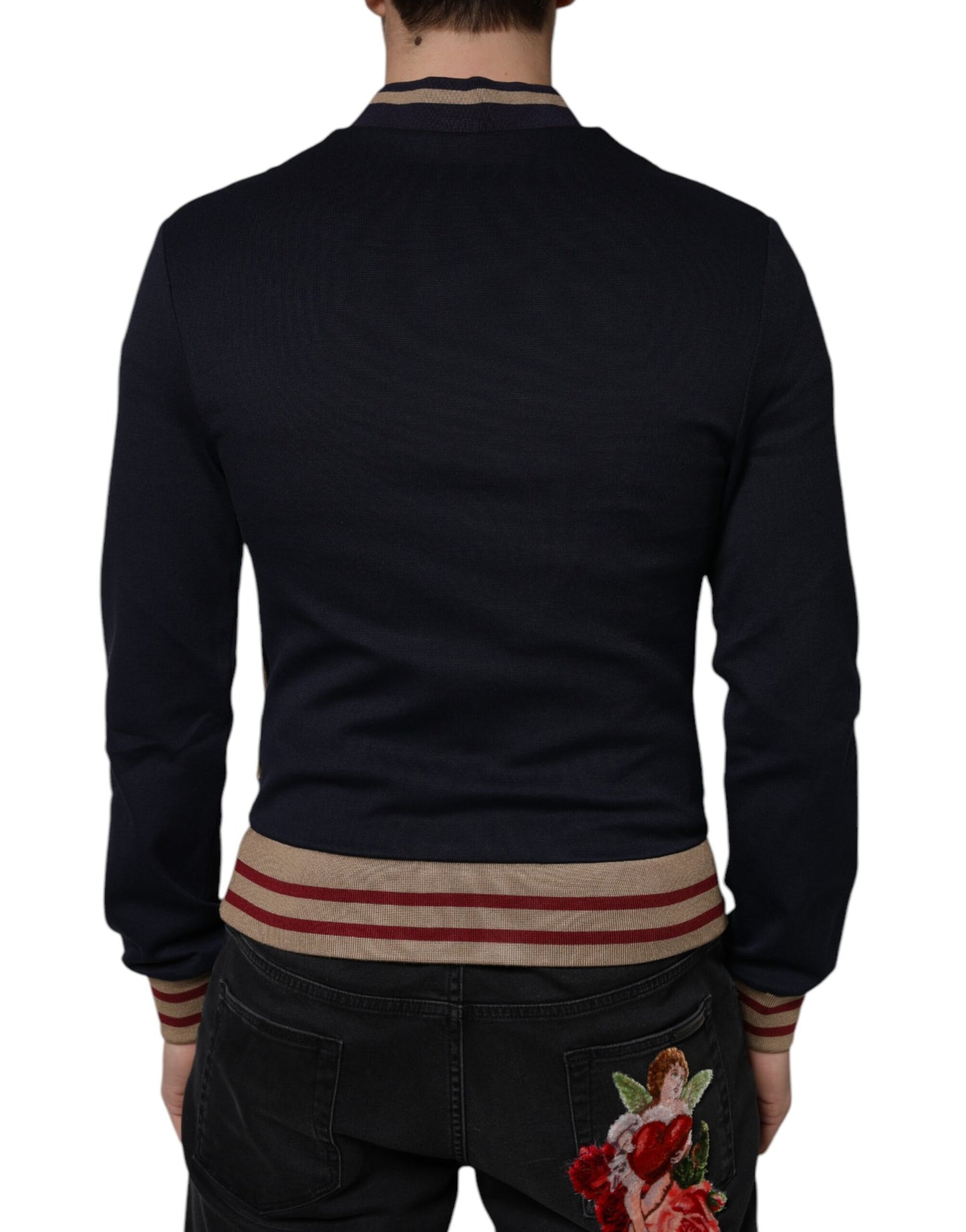 Dolce &amp; Gabbana Flerfärgad #DGMillennials Full Zip Herr Bomberjacka