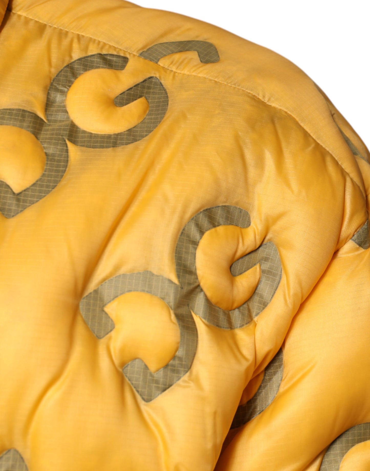 Dolce &amp; Gabbana Gul Vadderad Blousonjacka med Knappar och Logotyp