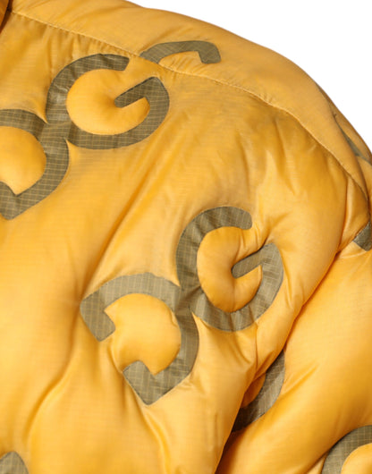 Dolce &amp; Gabbana Gul Vadderad Blousonjacka med Knappar och Logotyp