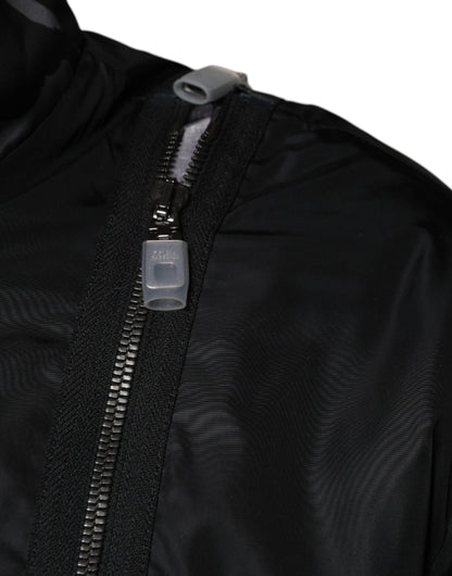 Dolce &amp; Gabbana Svart Nylon Full Dragkedja Herr Bomberjacka