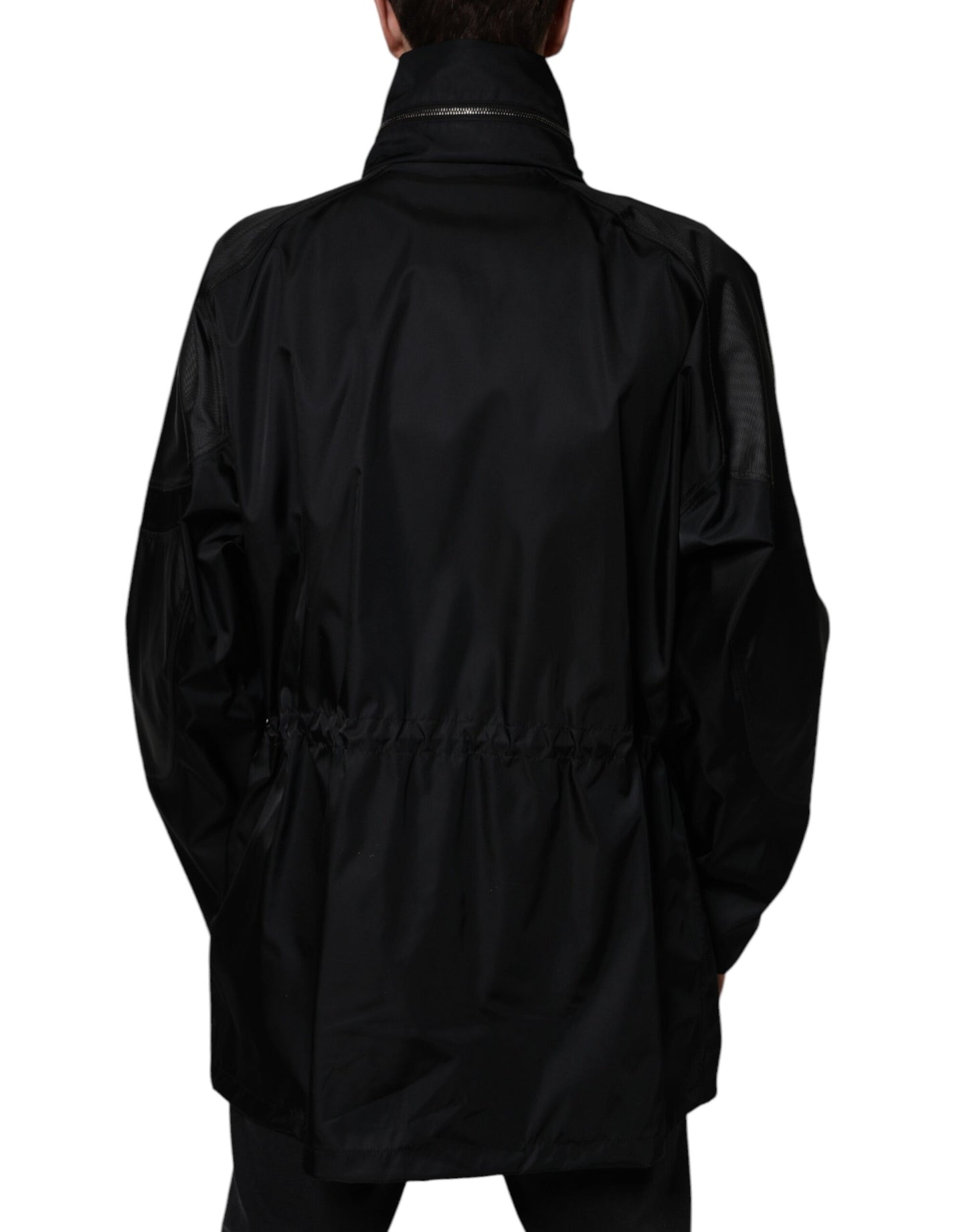 Dolce &amp; Gabbana Svart Nylon Vinterparkas Jacka Herr