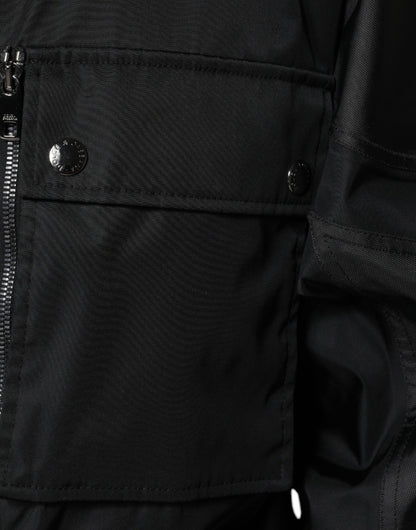Dolce &amp; Gabbana Svart Nylon Vinterparkas Jacka Herr