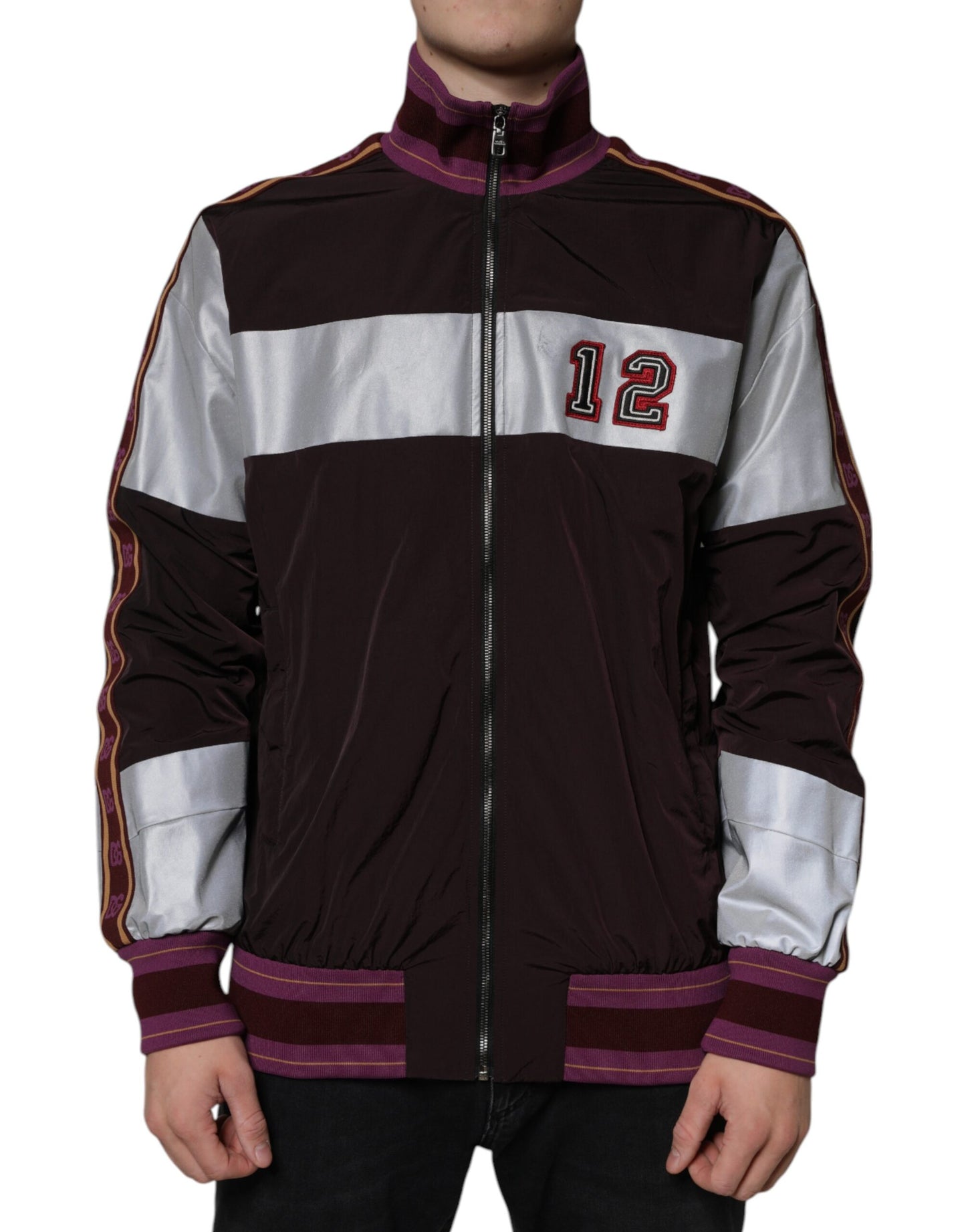 Dolce &amp; Gabbana Flerfärgad Full Zip Jersey Herr Bomberjacka