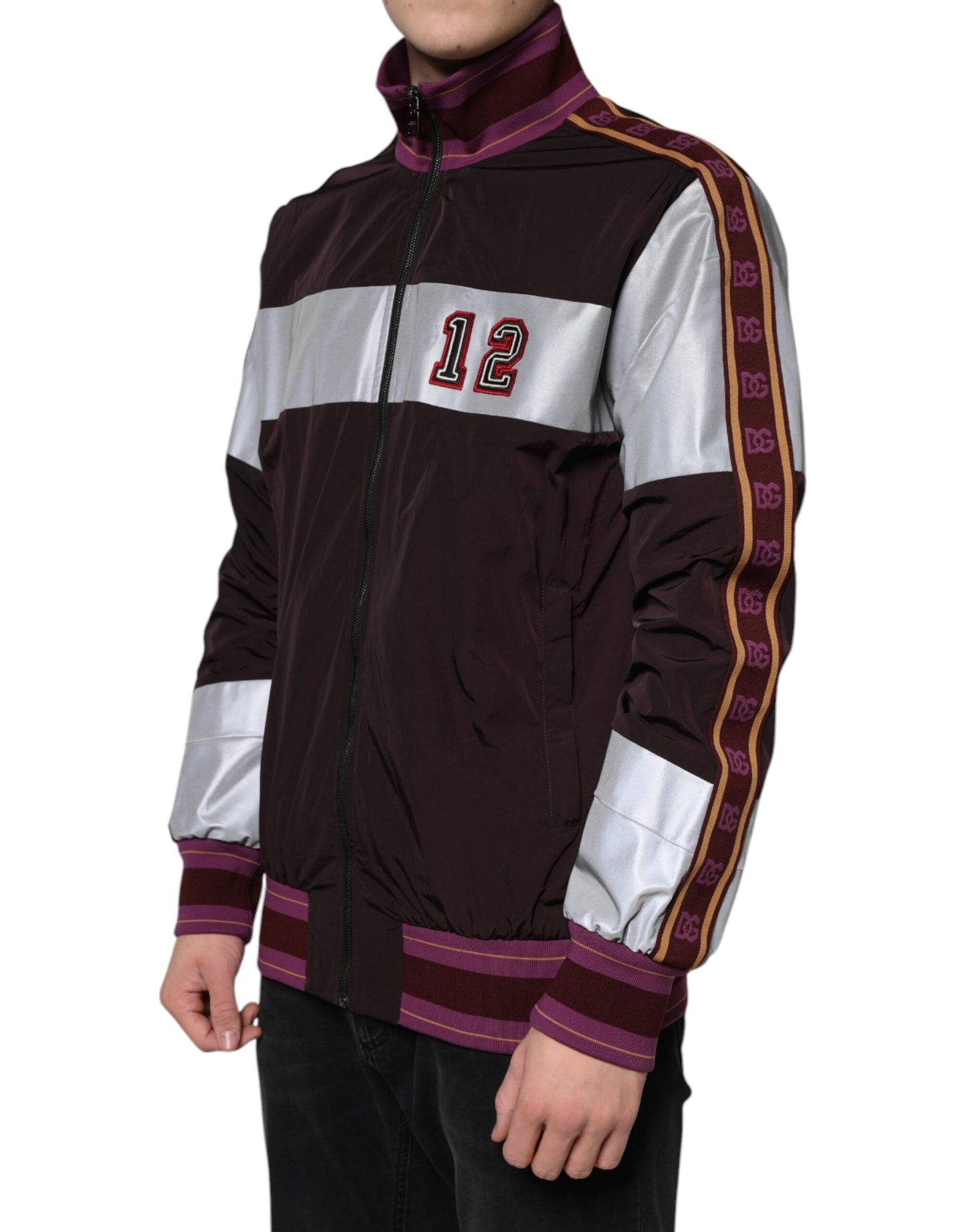Dolce &amp; Gabbana Flerfärgad Full Zip Jersey Herr Bomberjacka