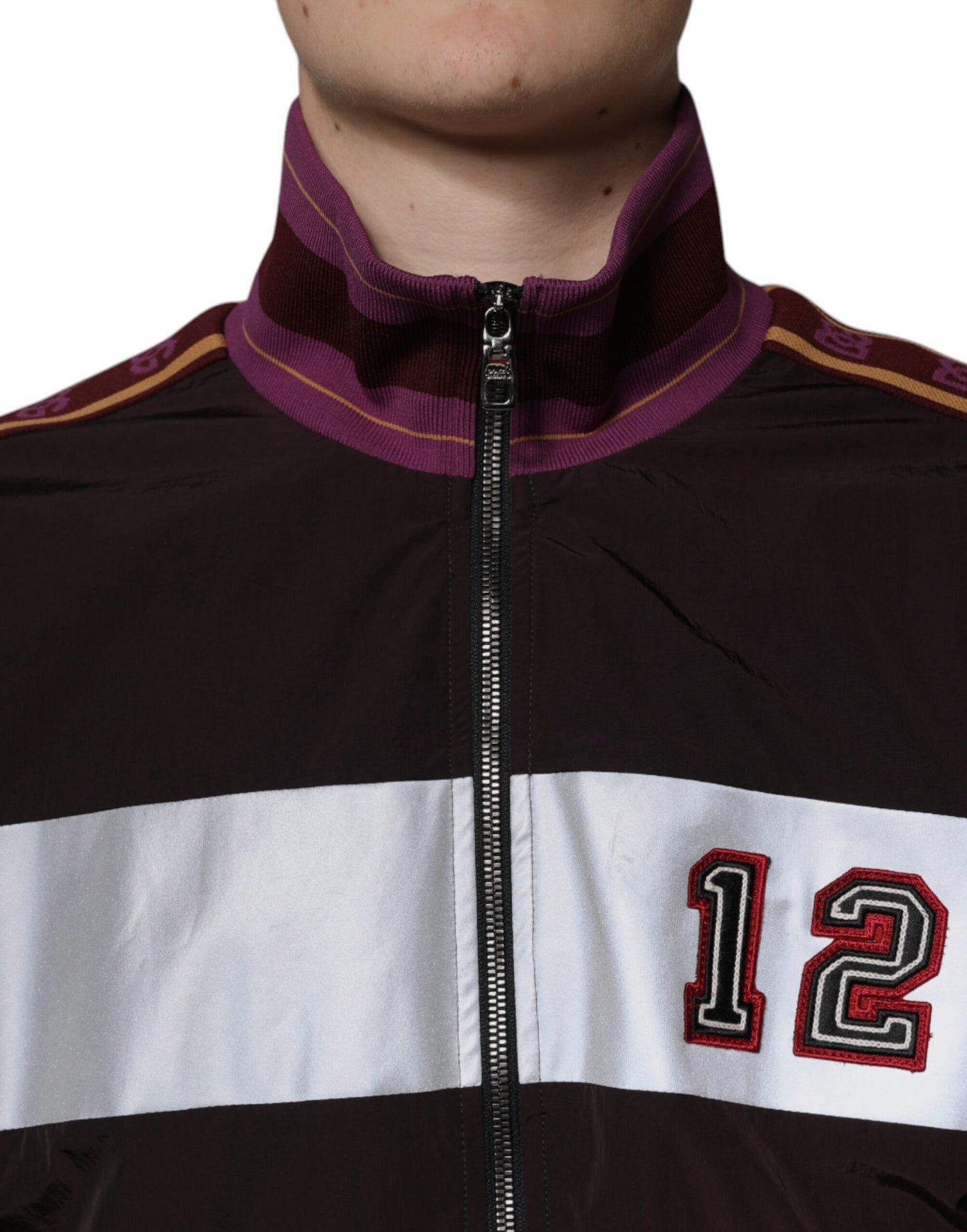 Dolce &amp; Gabbana Flerfärgad Full Zip Jersey Herr Bomberjacka
