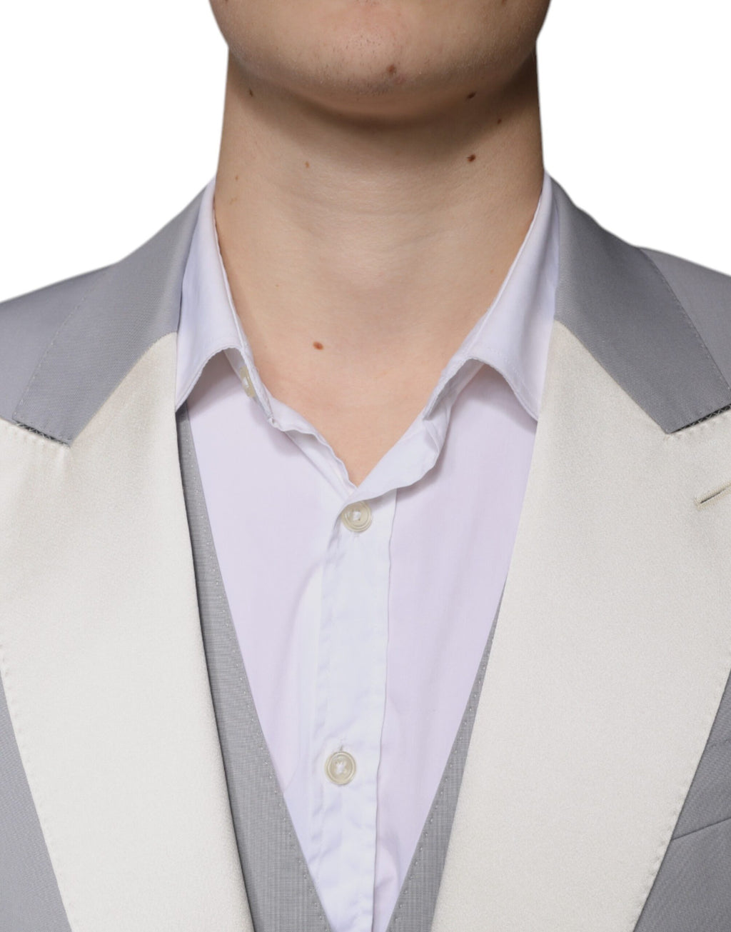 Grå ull 3-delt slim fit formelt dress