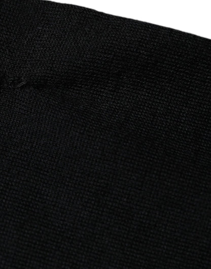 Dolce &amp; Gabbana Svart Kashmir Rund Halsad Pullovertröja
