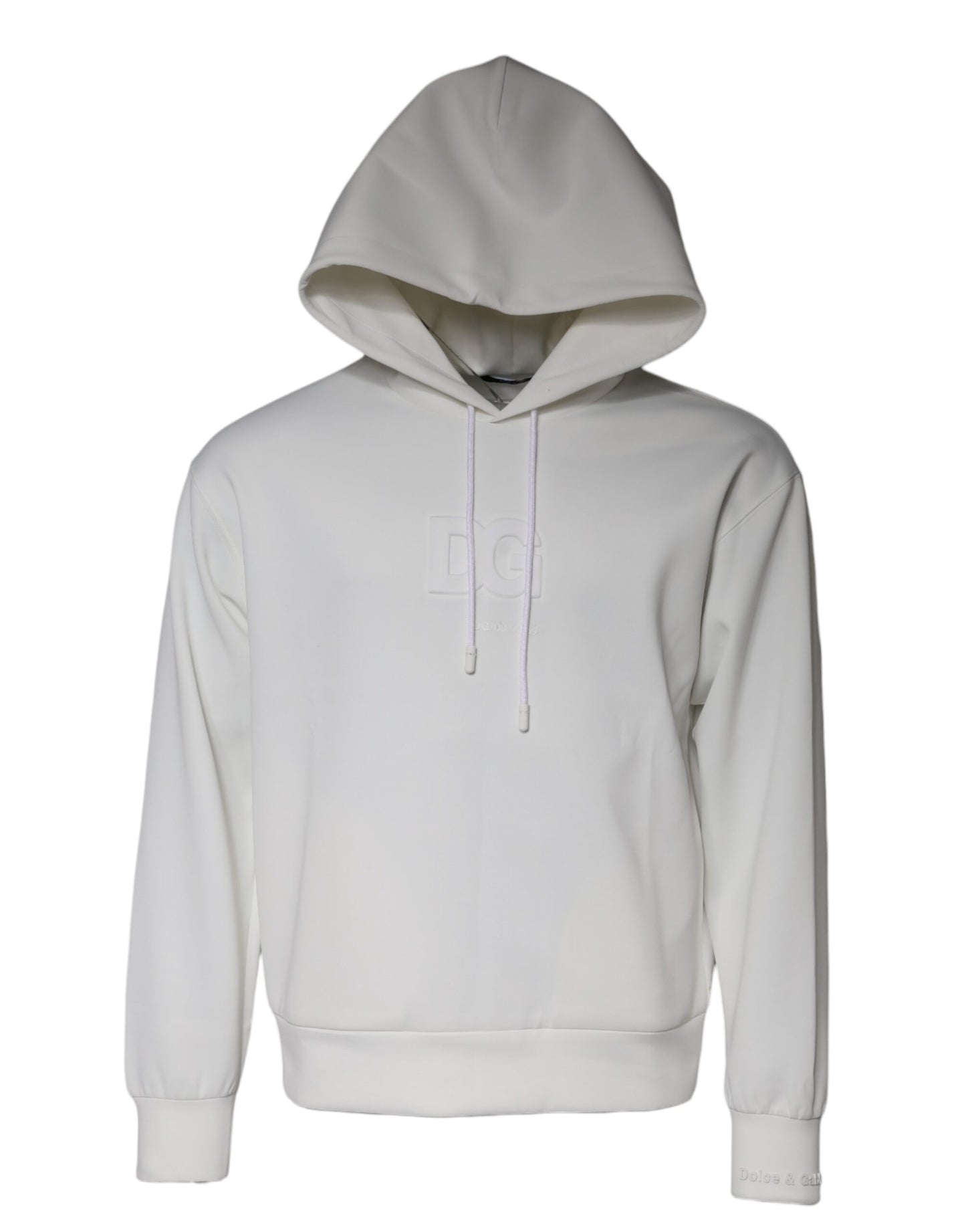 Dolce &amp; Gabbana Vit DG Logo Hoodie Herrtröja