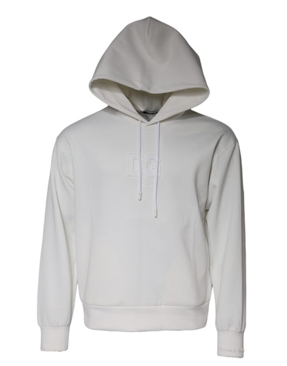 Dolce &amp; Gabbana Vit DG Logo Hoodie Herrtröja