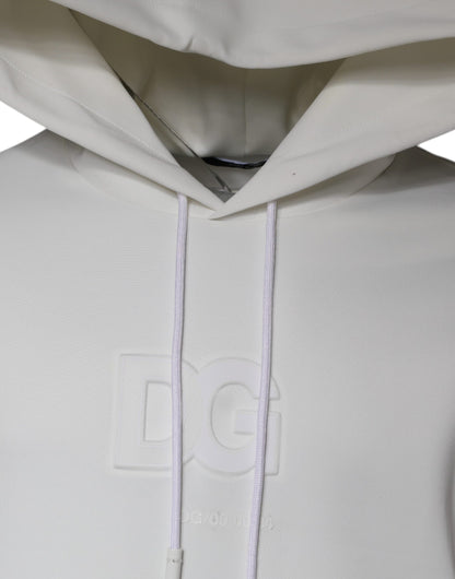Dolce &amp; Gabbana Vit DG Logo Hoodie Herrtröja